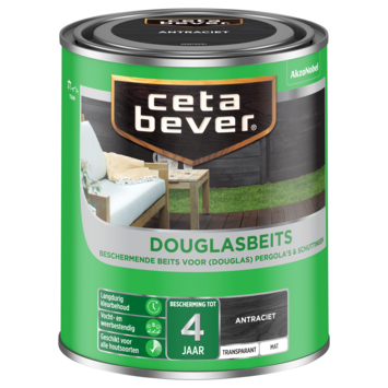 CetaBever Douglas beits antraciet 750 ml