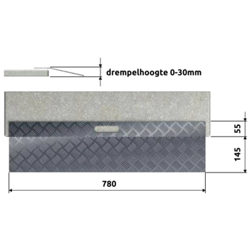 SecuCare drempelhulp basic 3 cm aluminium