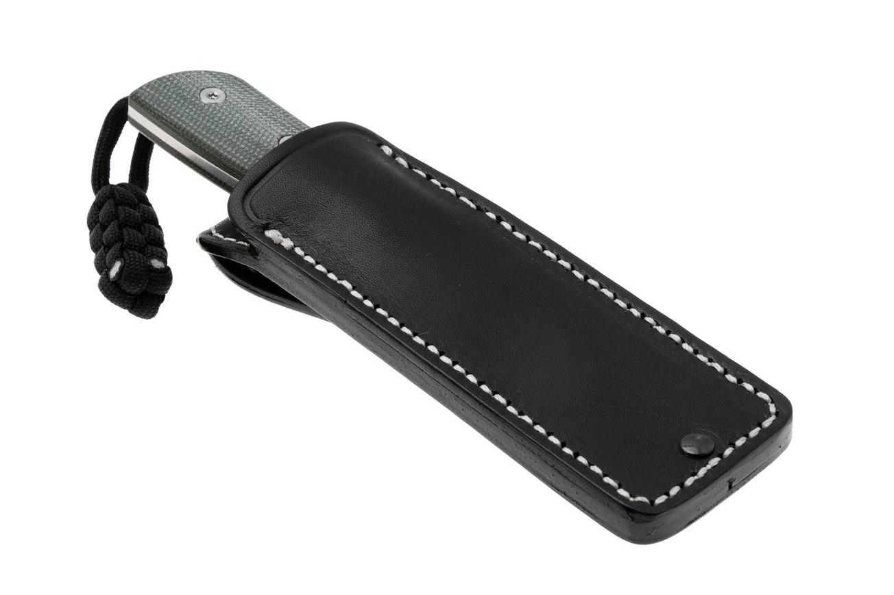 StraightLine Digger DG-GC Stonewashed 14C28N, Green Canvas Micarta, vaststaand mes
