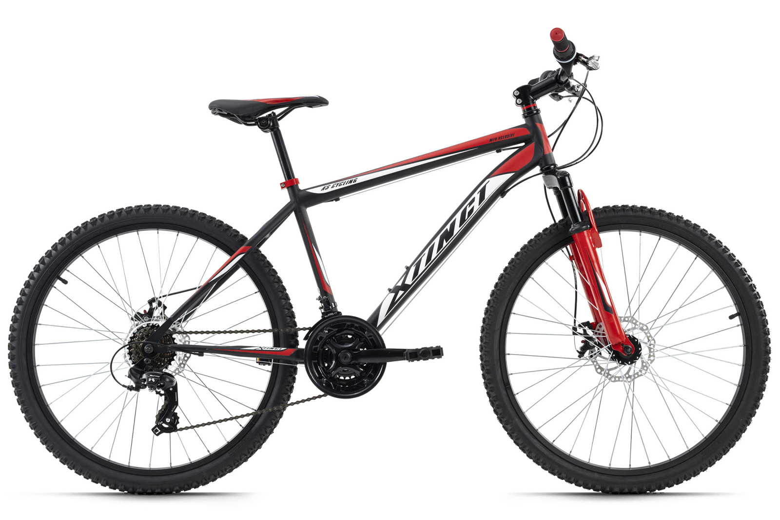KS Cycling Mountainbike HARDTAIL 26'' XTINCT - schwarz-rot - 46 cm Rahmenhöhe