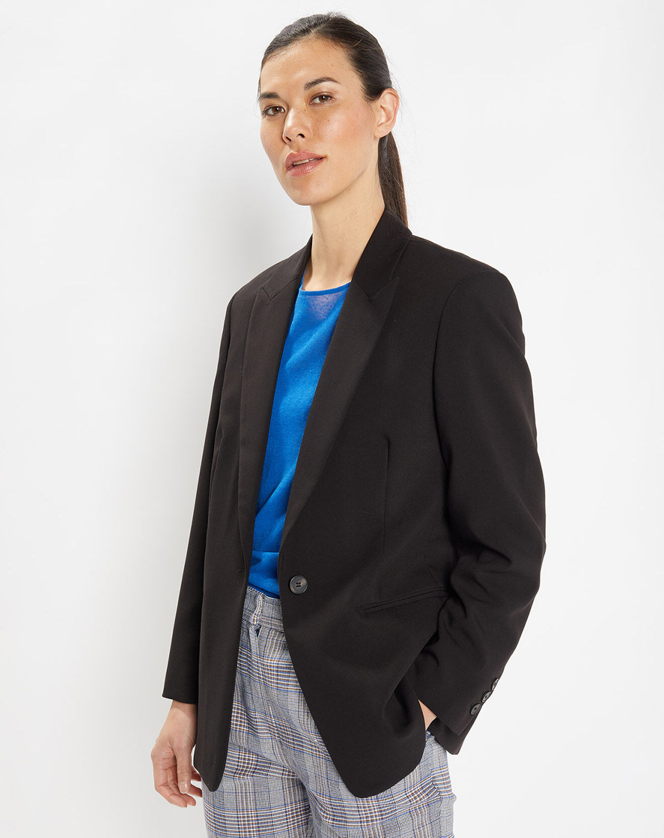 Galeries Lafayette Veste blazer droite Paul noire