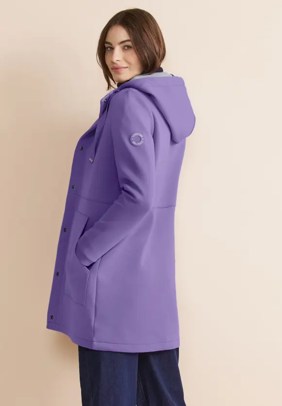 Softe Doubleface Jacke - shiny lilac
