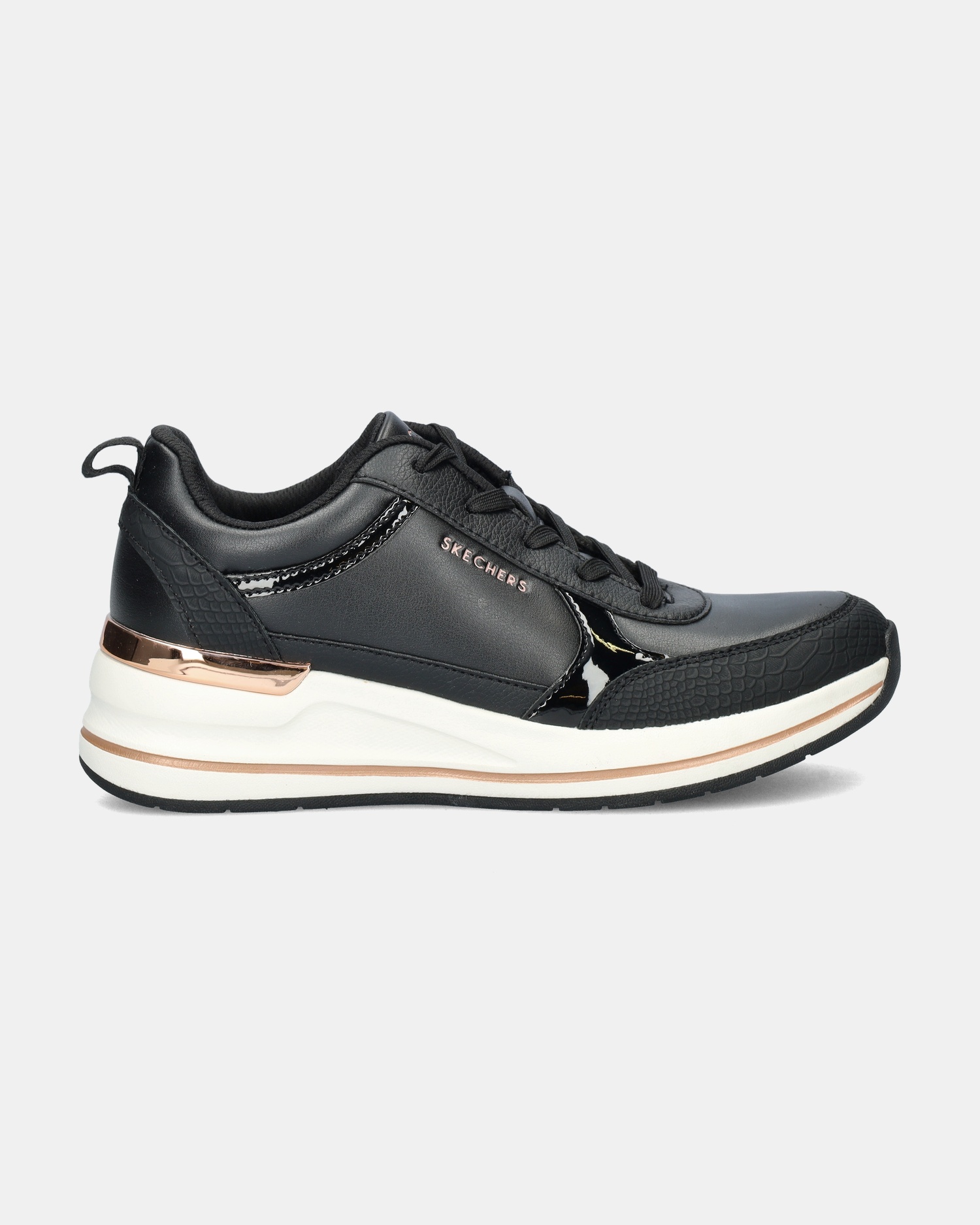 Skechers Billion 2 Fine Shine Lage sneakers  - zwart