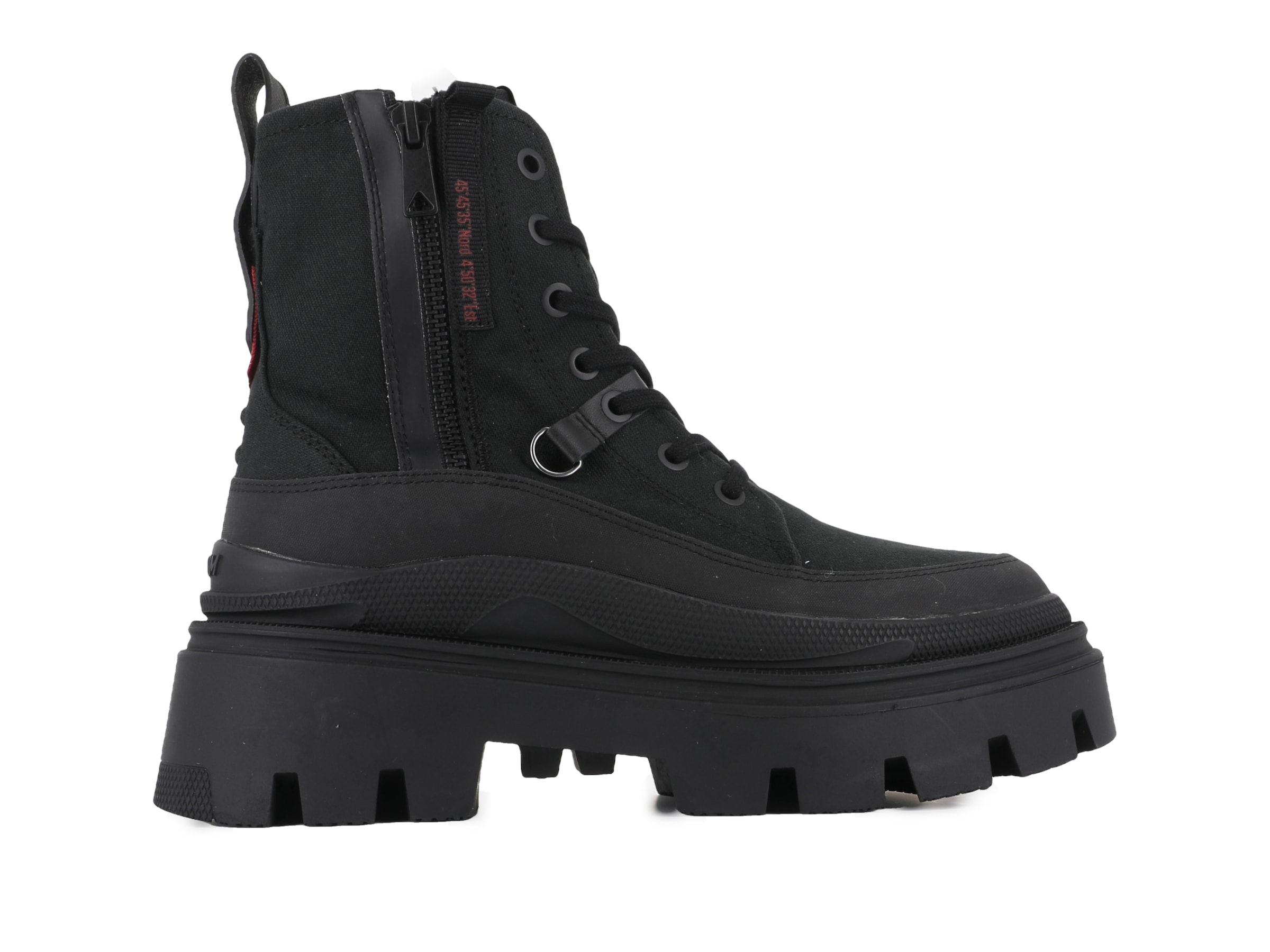 Palladium Schnürboots »PALLASQUAD ZIP TX«  Chunky Boots, Schnürstiefel mit Plateausohle aus Canvas