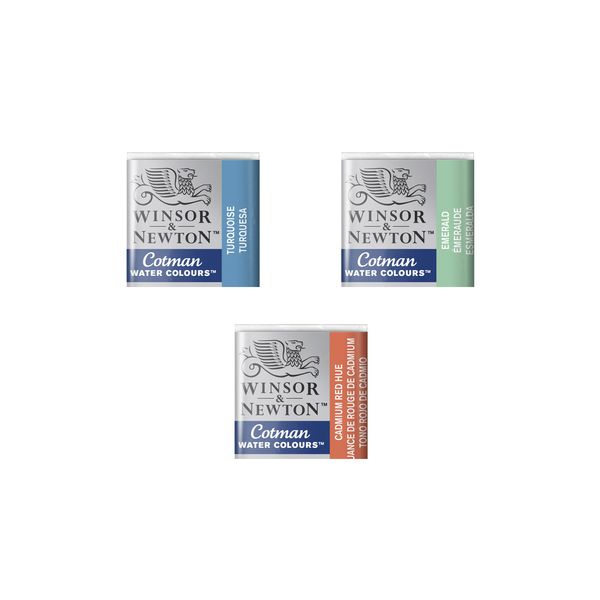 Winsor & Newton Aguarela em Pastilha Cotman, Tom Amarelo Cádmio Pálido 1 Unidade