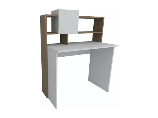Bureau Koogi en Bois de Chêne Blanc - Design Moderne 94x60x118cm