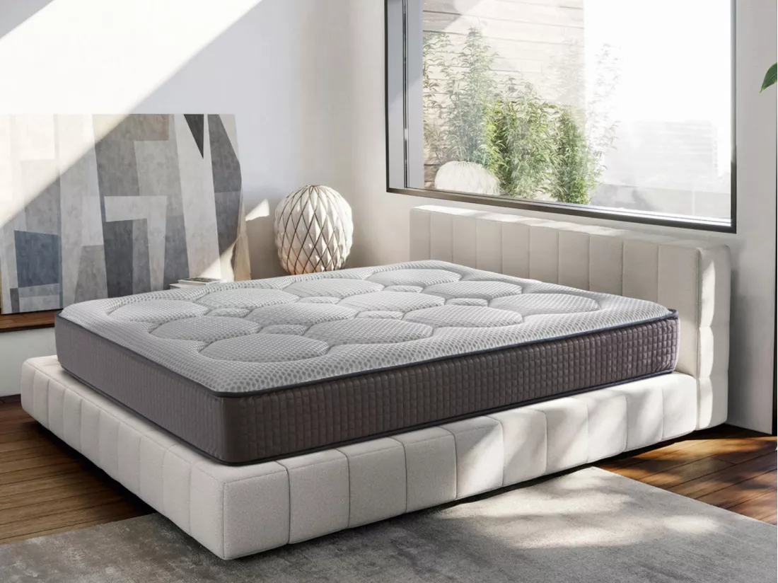 Matelas 140X190 HIDRA VISCO Épaisseur 22 CM - Mousse à mémoire de forme - Haute adaptabilité - Ferme et élégant -2 faces Eté/hiver