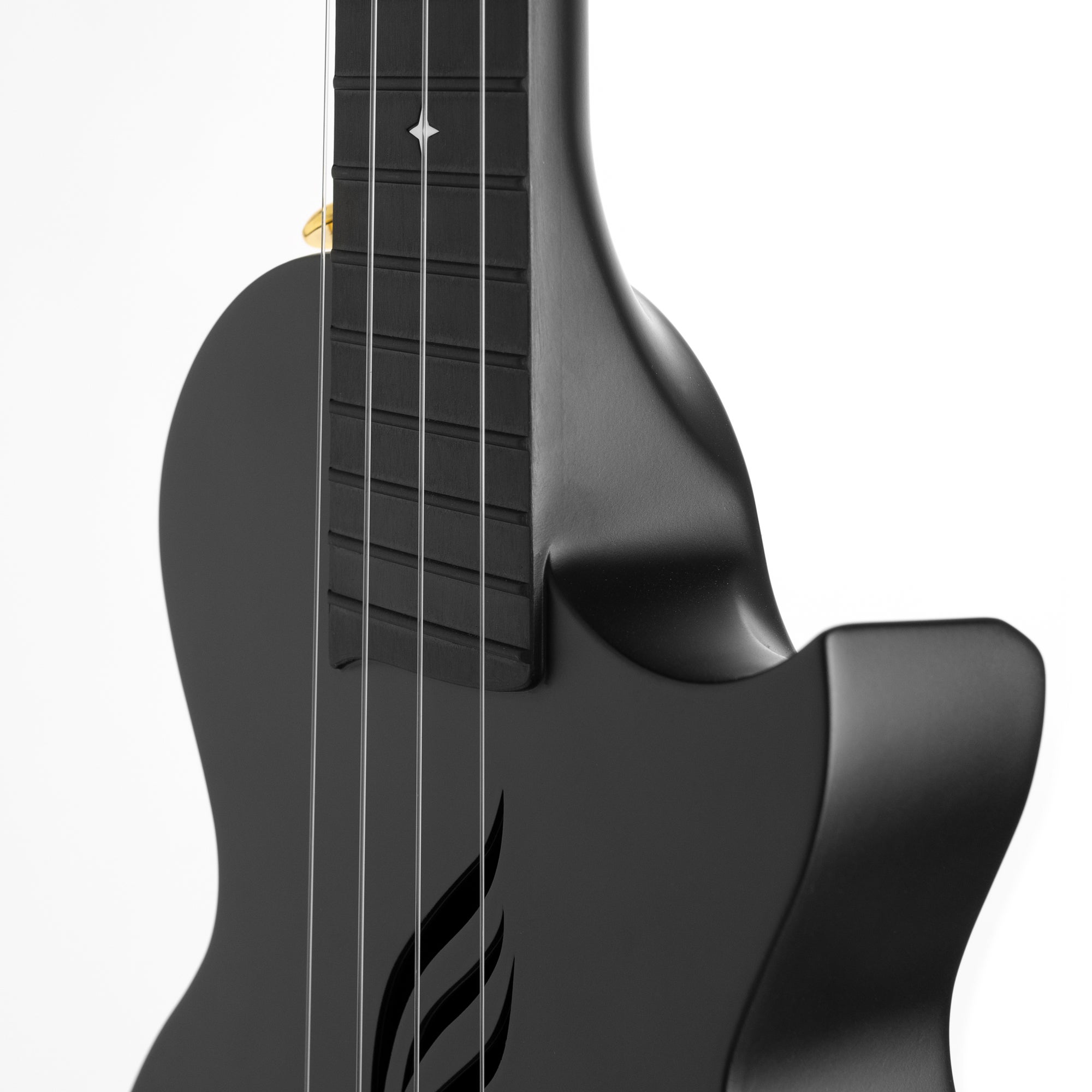 Cascha HH 2258 carbon fiber concert ukelele set zwart
