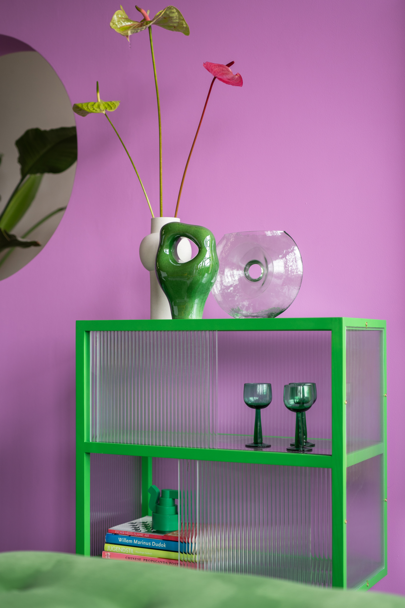 Glas Emeralds Wine Glass tall fern green - set van 4