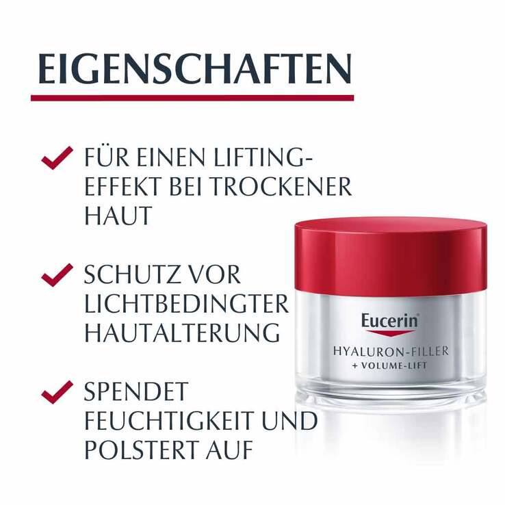 Eucerin Volume-Filler Tagescreme für trockene Haut mit LSF 15, 50 ml