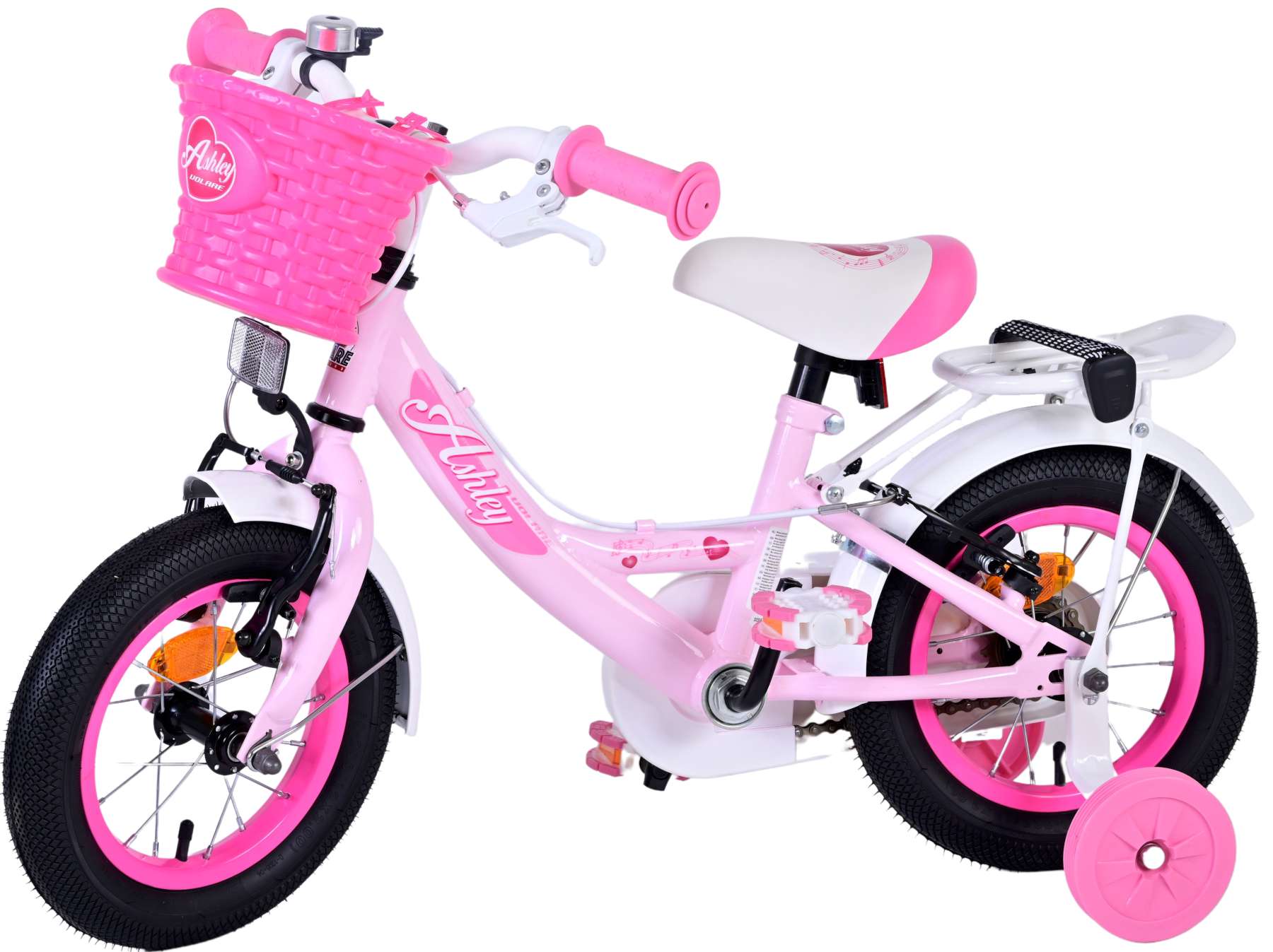 TPFSports Ashley Kinderfahrrad - Mädchen - 12 Zoll - Rücktritt + Handbremse - Weiß