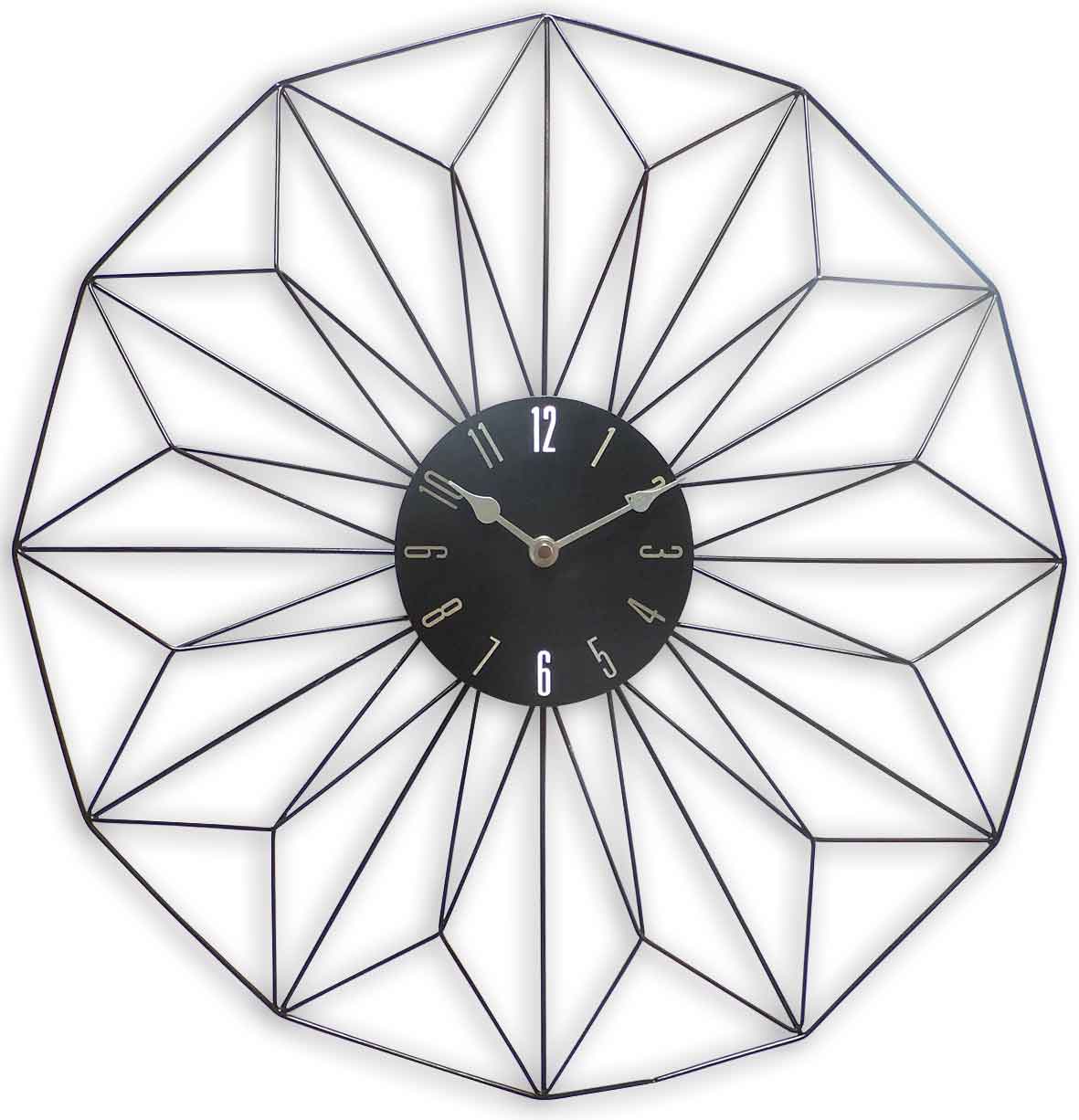 Wanduhr - Metall - schwarz - 50 cm