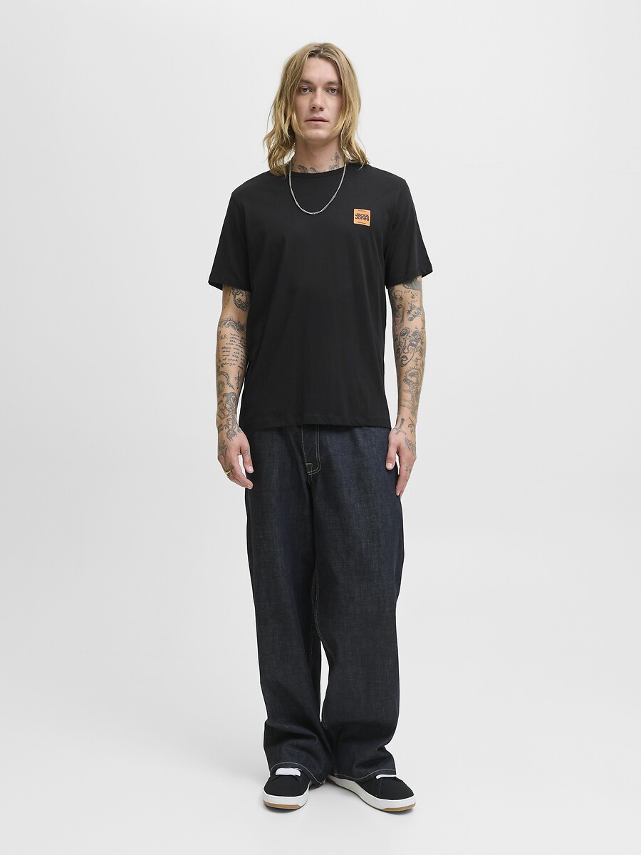 JACK & JONES<br>Camiseta de gola redonda com logotipo
