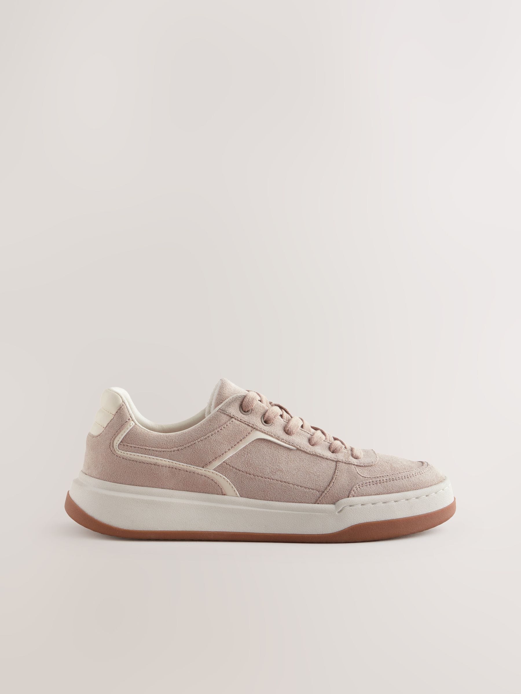 Lichtroze - Forever Comfort® retro vetersneakers met panelen