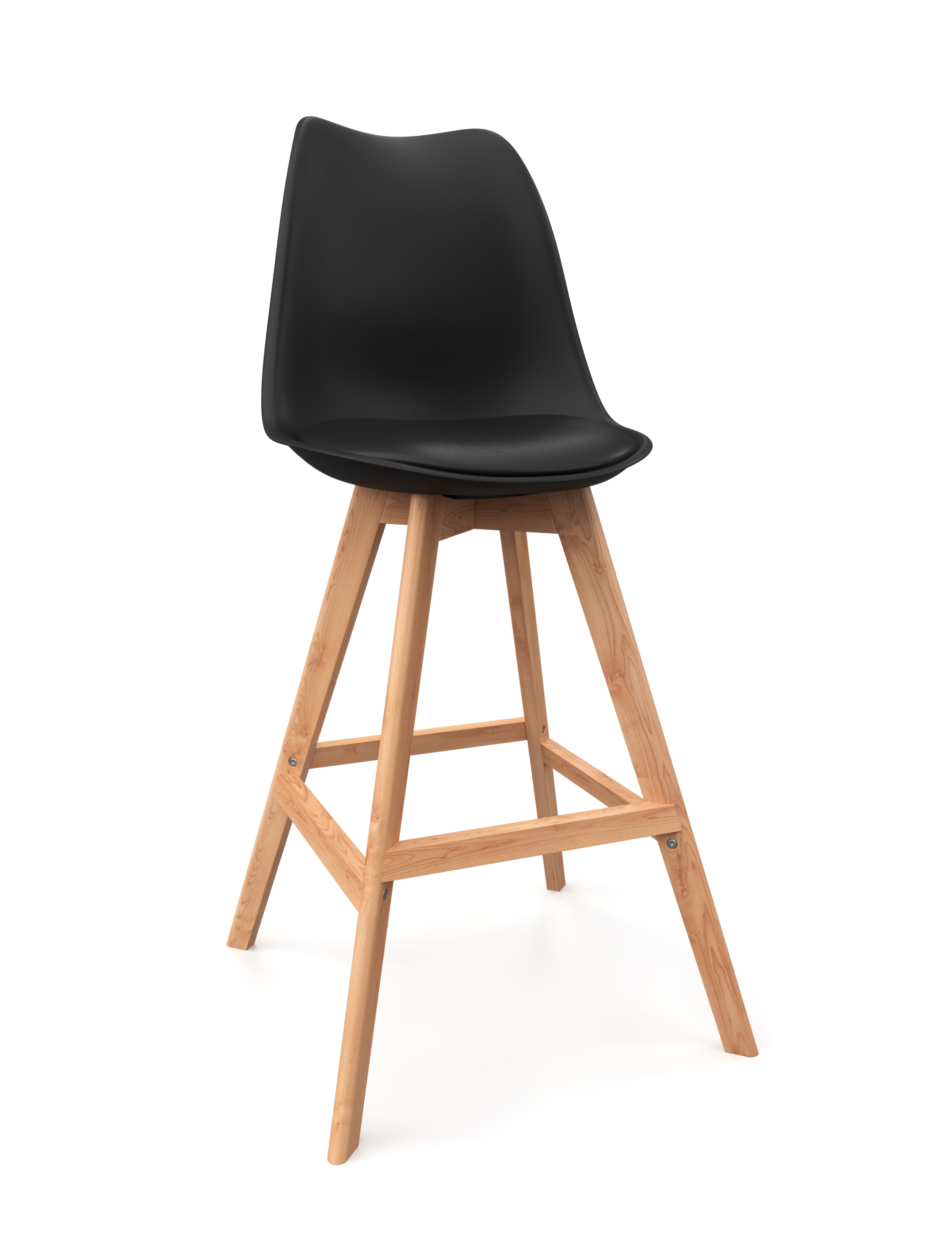 Barhocker AMELIA 2er Set schwarz