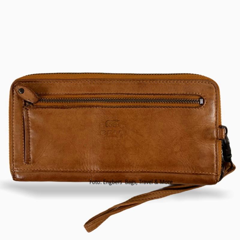 Bear Design Dames Portemonnee Rits Rondom Sofie Cognac