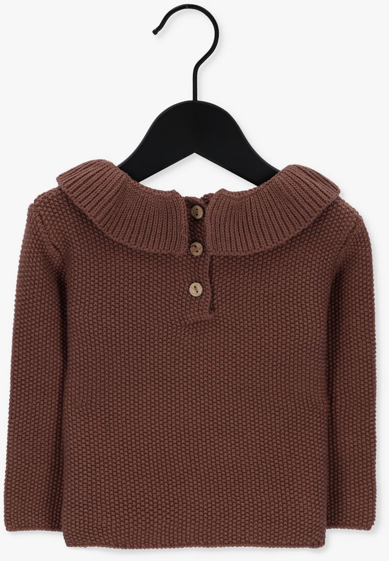 QUINCY MAE bruine quincy mae trui ruffle collar knit sweater