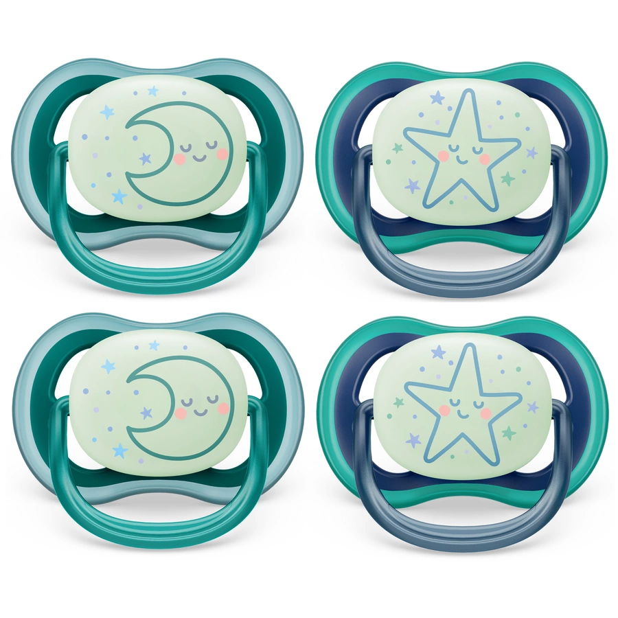 Philips Avent Nachtschnuller ultra air SCF37613 6-18 Monate 4 Stück grün
