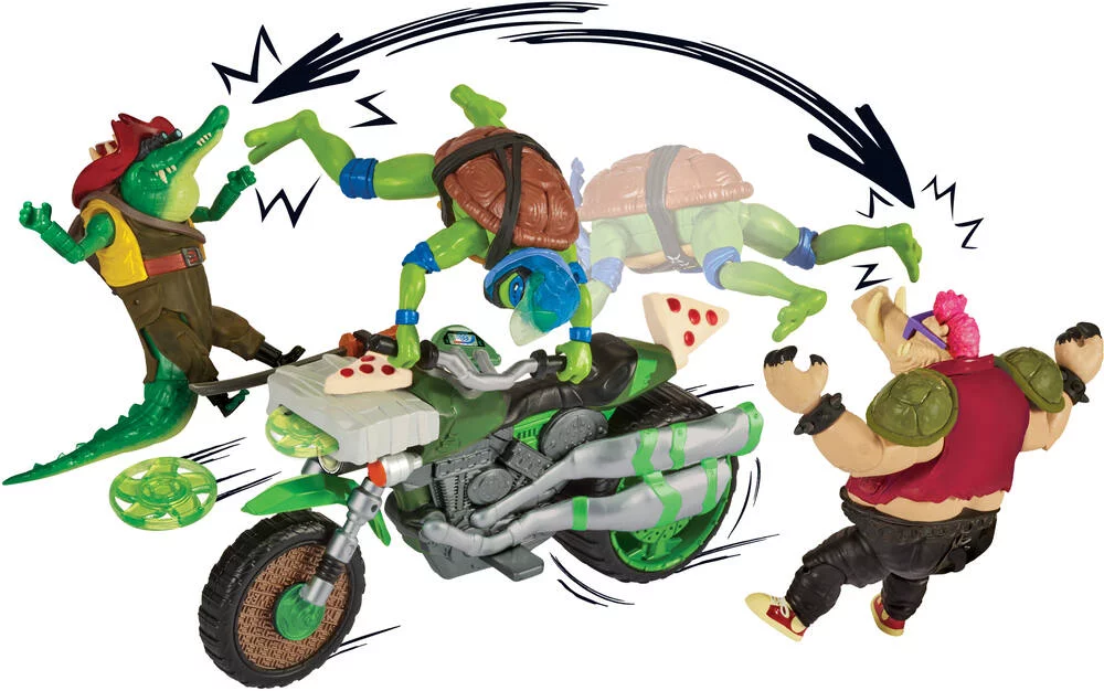 TORTUES NINJA - VEHICULE DELUXE AVEC FIGURINE 12 CM
