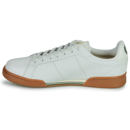 Fred Perry - B722 LEATHER - Blanc / Marron