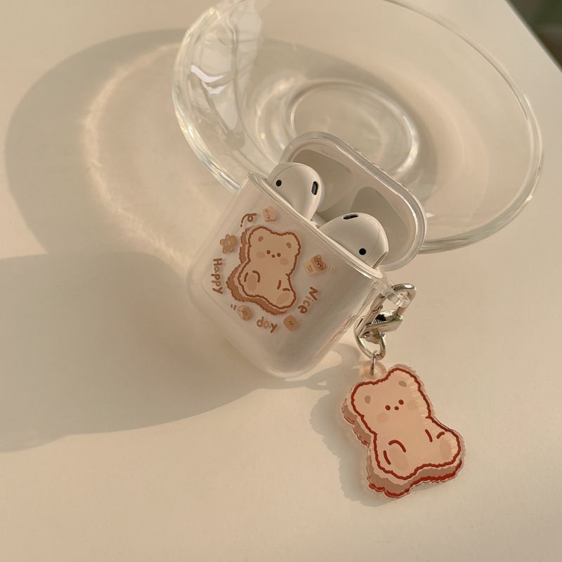 kloudkase - Bear Transparent AirPods / Pro Earphone Case Cover