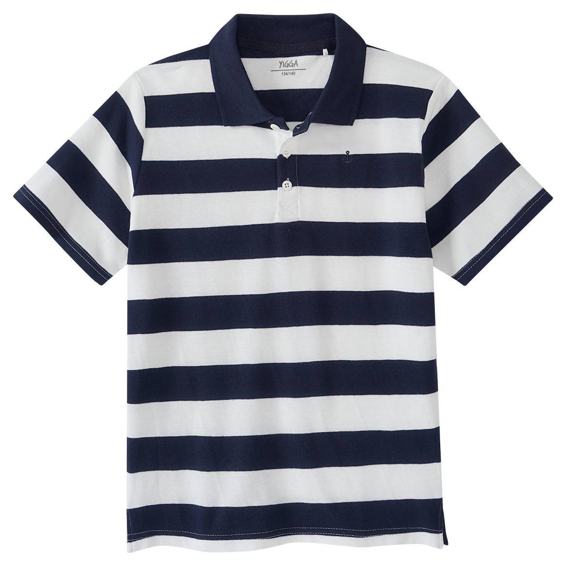 Yigga Jungen Poloshirt mit Streifen dunkelblau / weiss