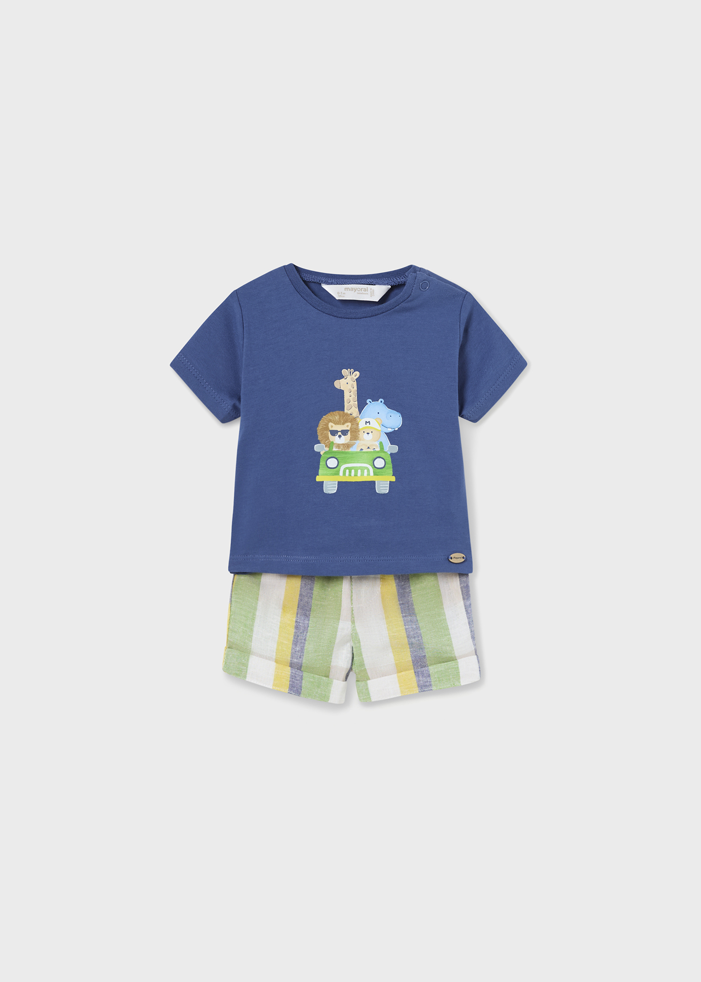 Conjunto Better Cotton de 2 peças, estampado, recém-nascido, branco