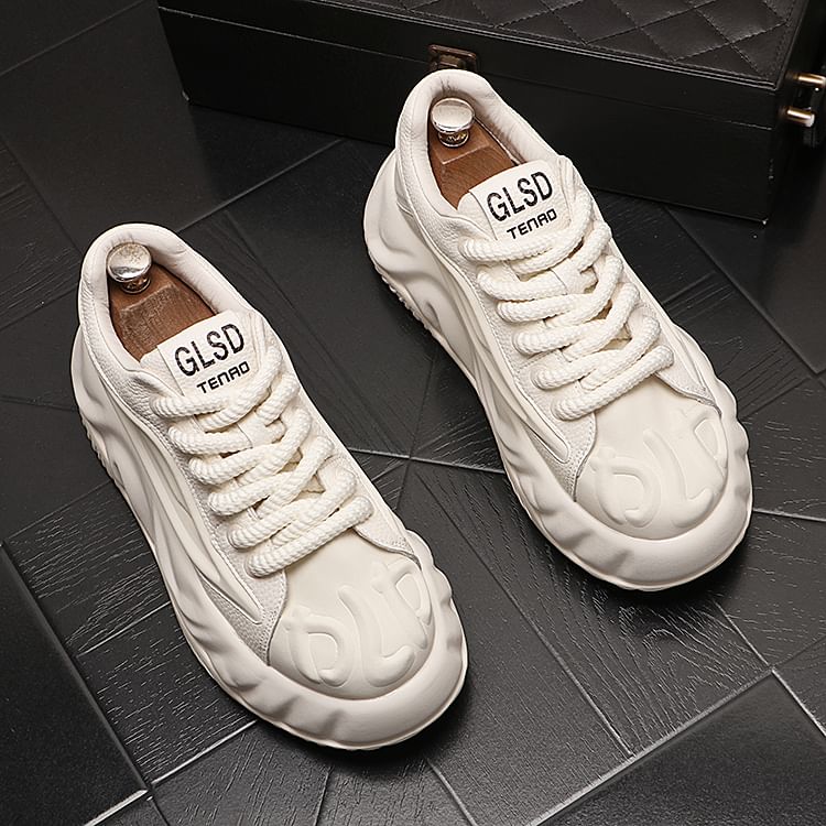 Mr Ozera - Belettering Tweekleurige Platform Sneakers