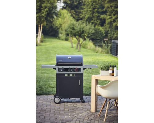 Enders Boston Black 3 K Turbo 3-pits gasgrill, 134 x 59 x 115 cm, staal, zwart