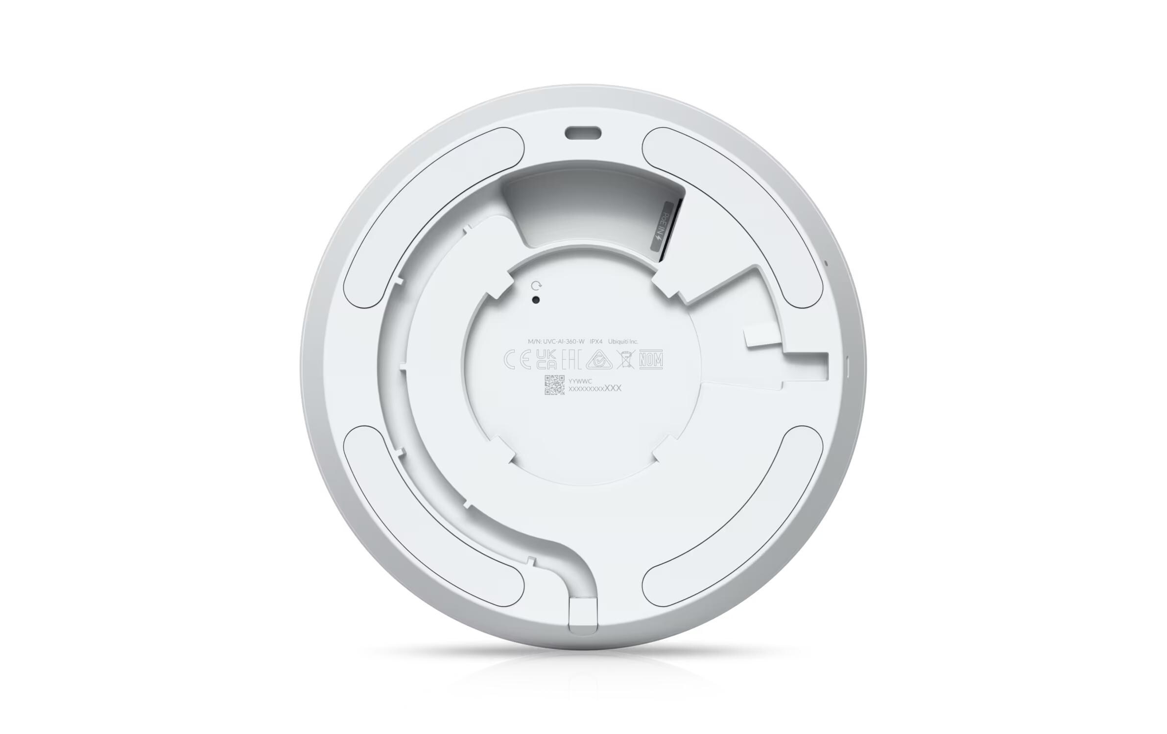 Netzwerkkamera UniFi Protect AI 360 Weiss<br>Hochauflösende Schwenk-Neige-Zoom-Kamera mit 360°-Fisheye-Objektiv und integrierten IR-LEDs für die Rundum-Überwachung rund um die Uhr