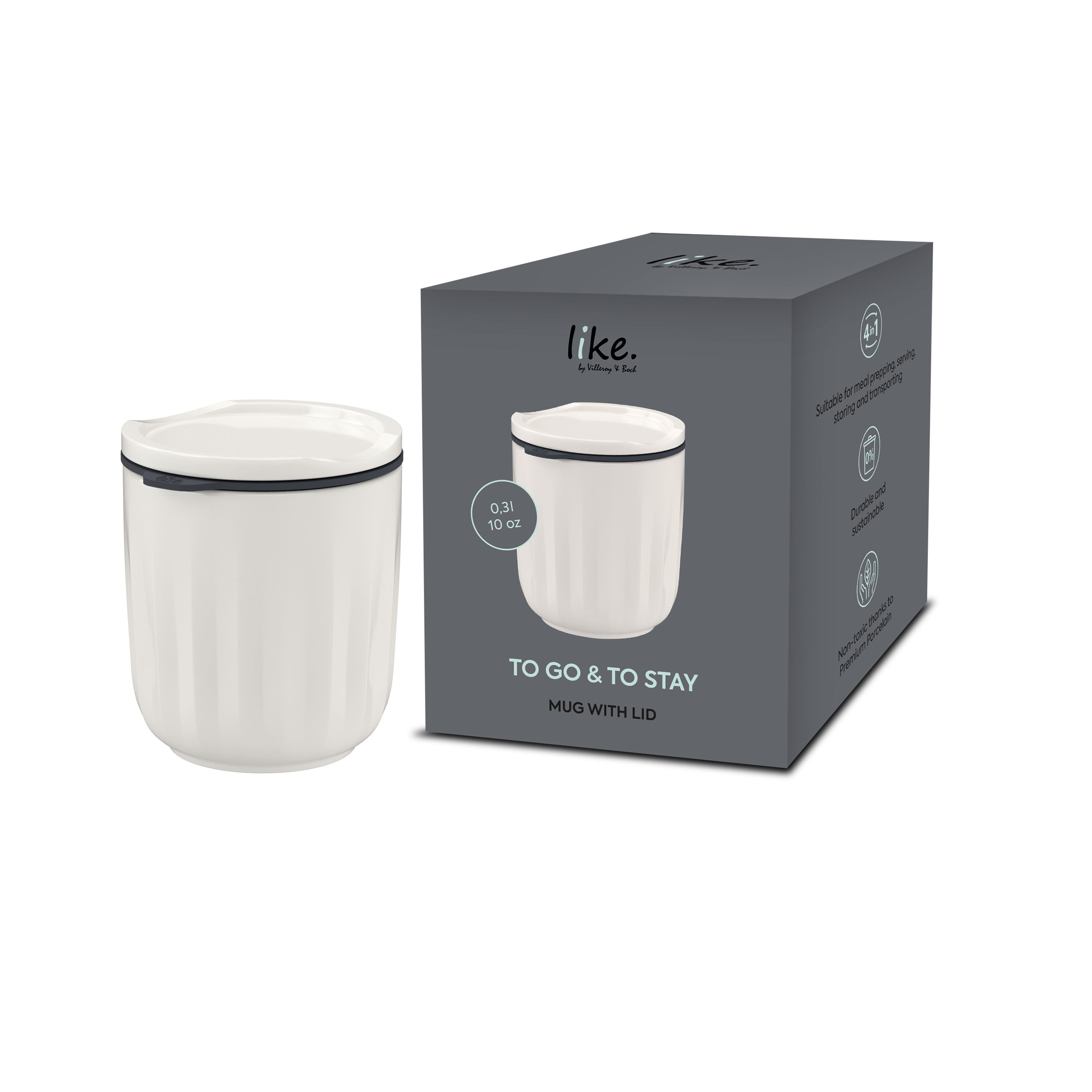 To Go Travel coffee mug White, 9.9 oz