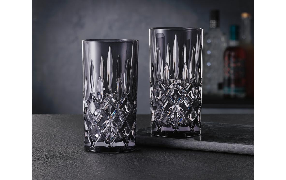 Longdrinkglas Noblesse, Smoke, 2 StückLongdrinkglas-Set aus Kristallglas in Rauchgrau