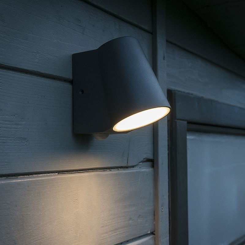 Buitenlamp antraciet met bewegingssensor incl. LED - Uma