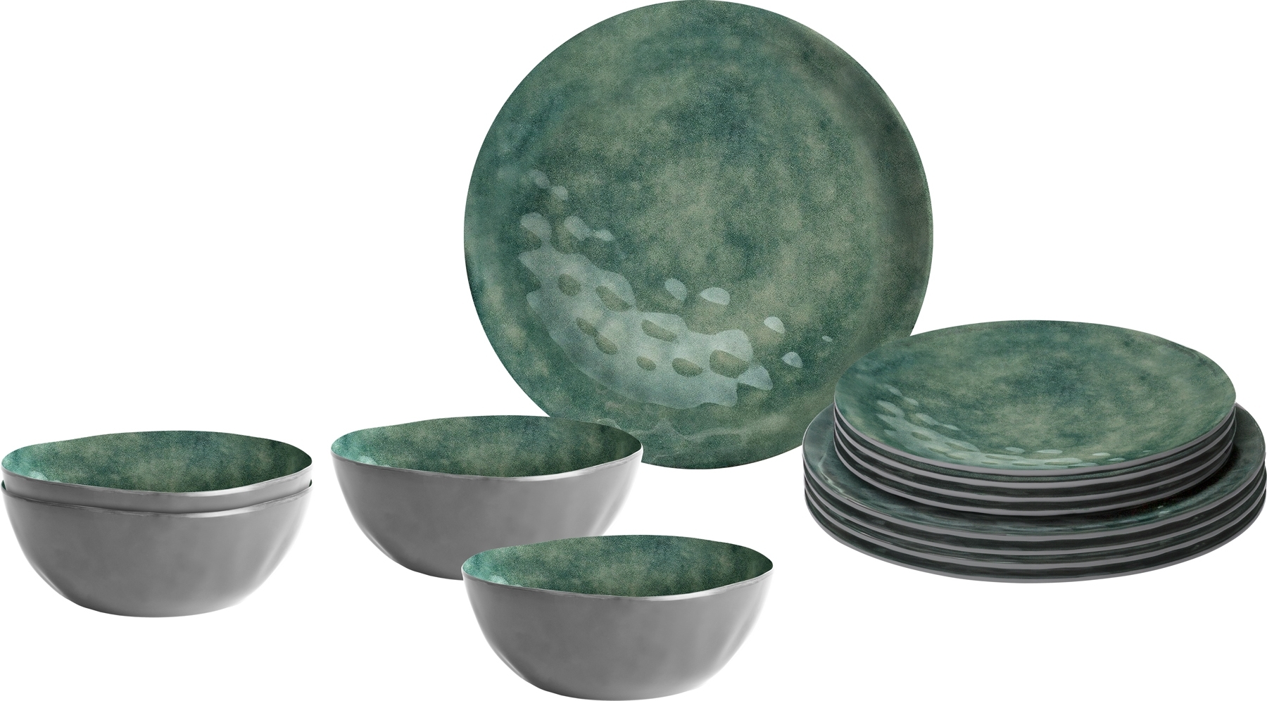 Brunner Midday Venetian Geschirr-Set  12-tlg. Sea Green