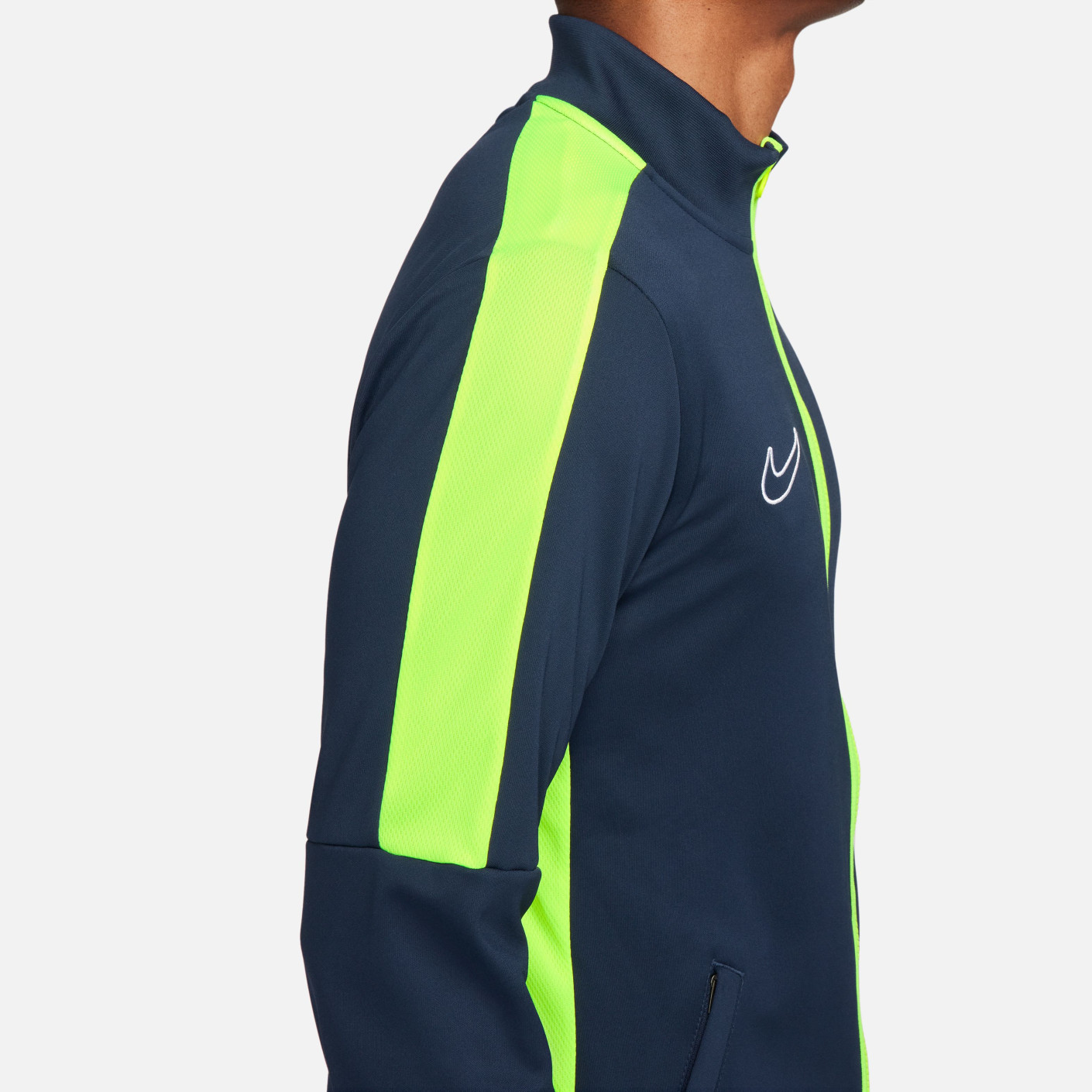 Nike Dri-FIT Academy 23 Trainingsjack Full-Zip Donkerblauw Geel Wit