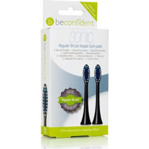Beconfident - Sonic Toothbrush Heads Regular Black Lote