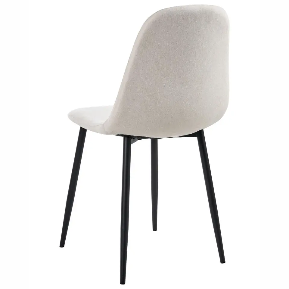 CRANDALL - Eetkamerstoel set van 4 - Lichtbeige - Polyester