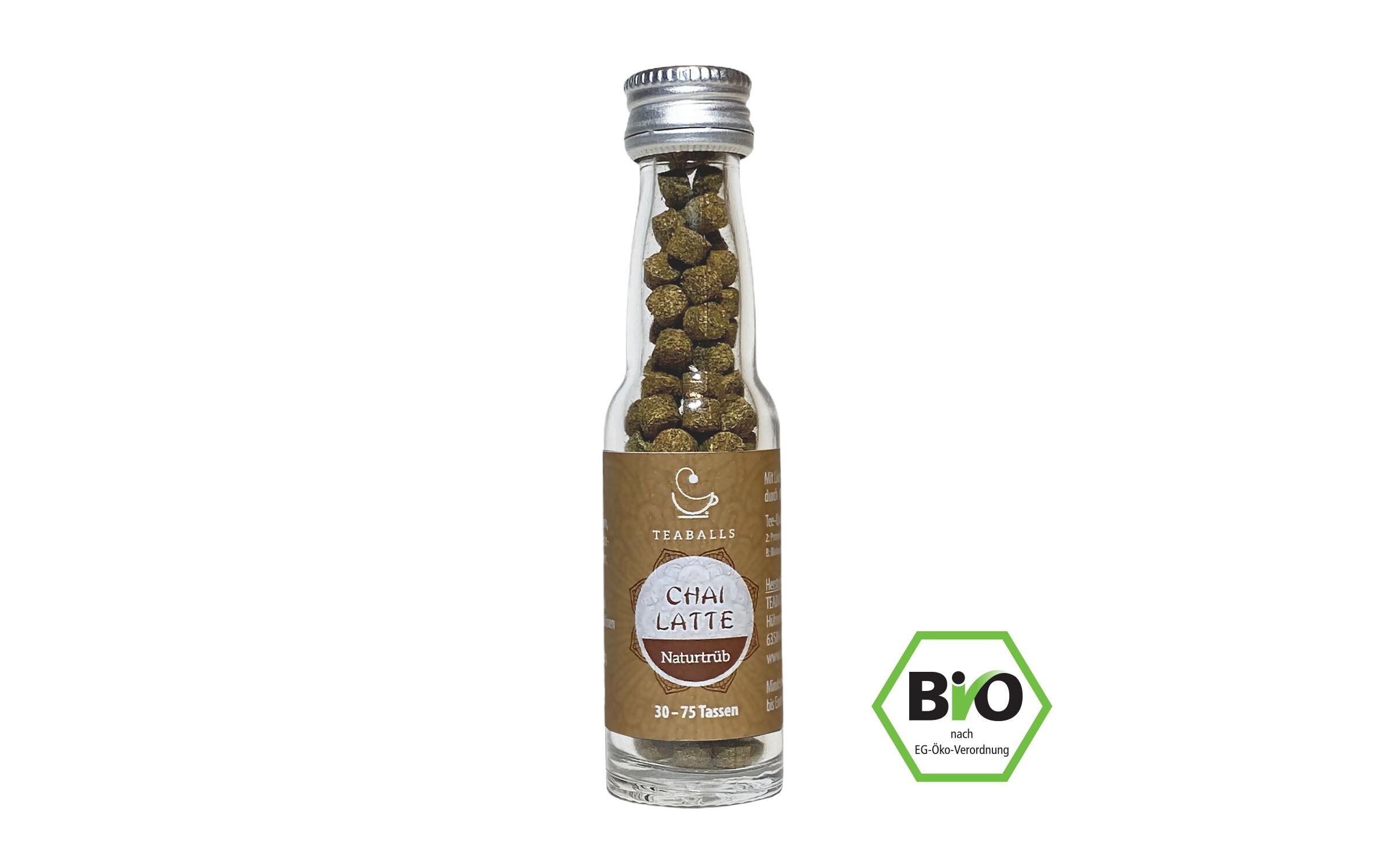 Teaballs Chai Latte Bio naturtrüb 30-75 TassenPraktische Portionen zur Aromatisierung von Wasser