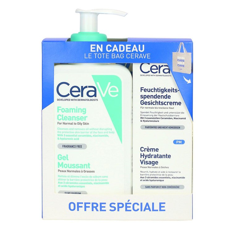 Coffret gel moussant 236ml + crème hydratante + Tote Bag offert