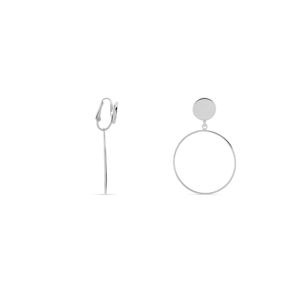 Boucles D'oreilles Pendantes Misao Argent Blanc