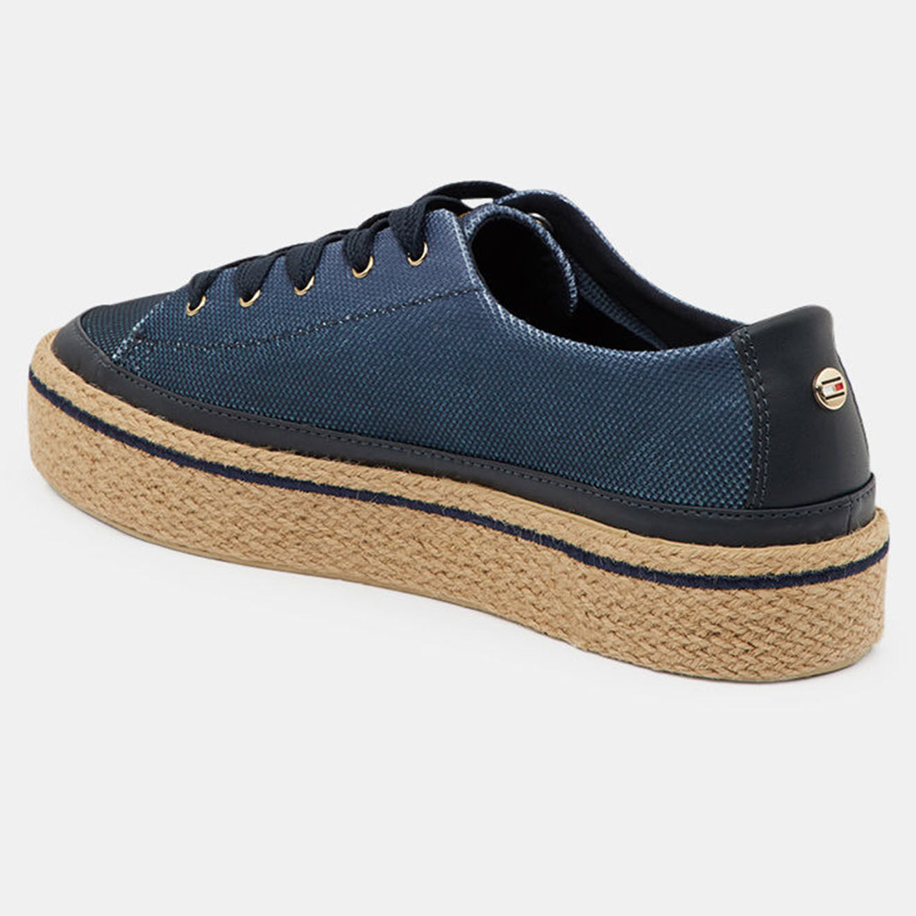 Tommy Hilfiger Baskets en Toile basses plateforme bleues