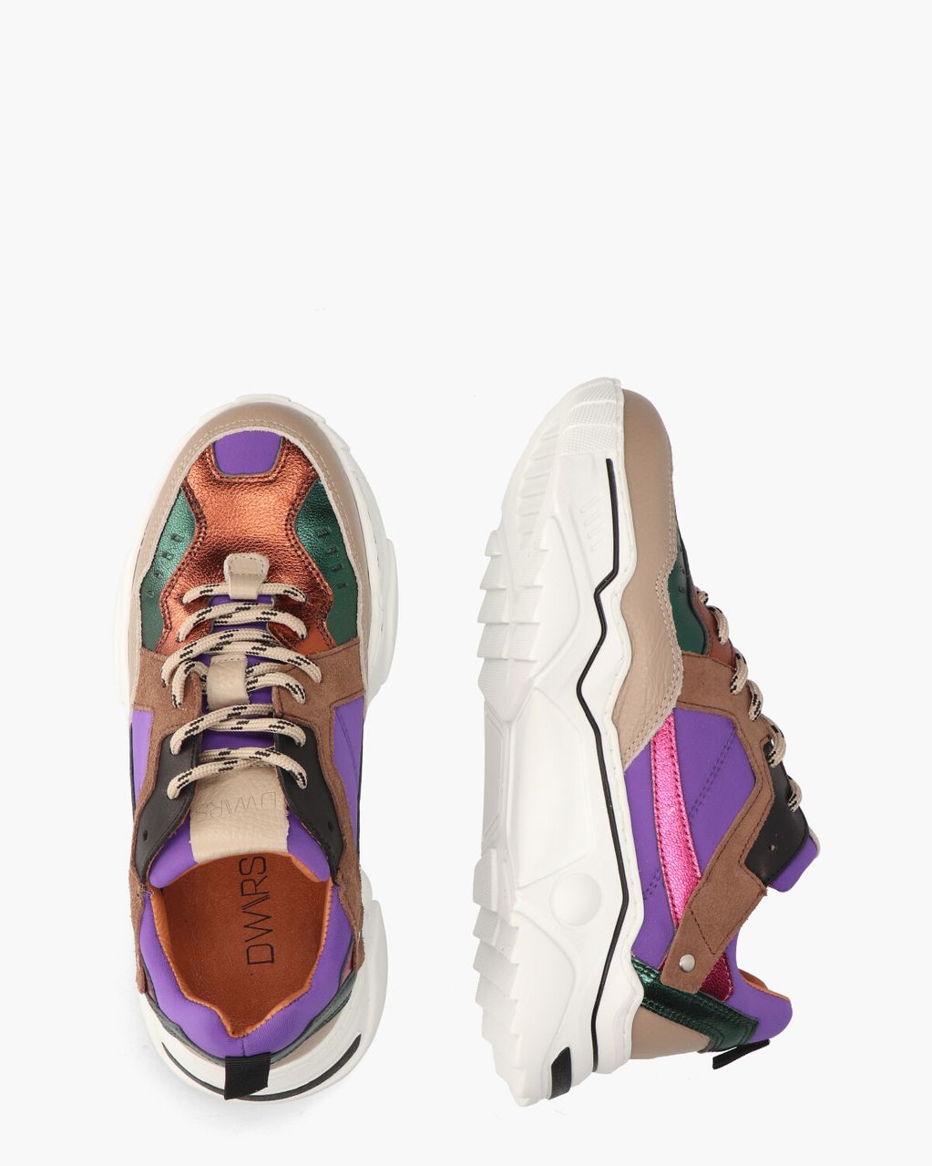 DWRS Label Pluto Scuba Paars/Multicolor Damessneakers
