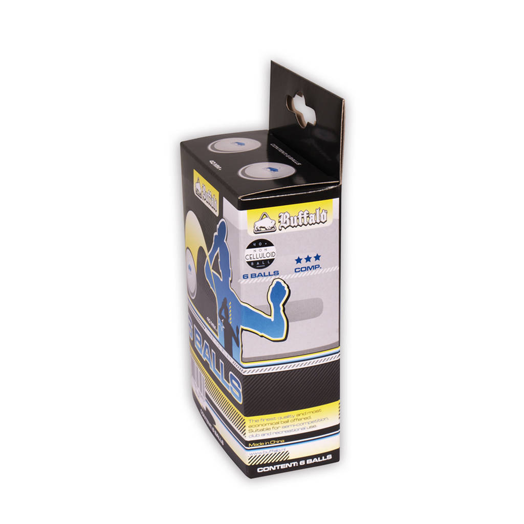 Tafeltennisballen 3* Competitie 6st. Celluloidvrij Tafeltennisballen 3* Competitie Celluloidvrij 6 stuks