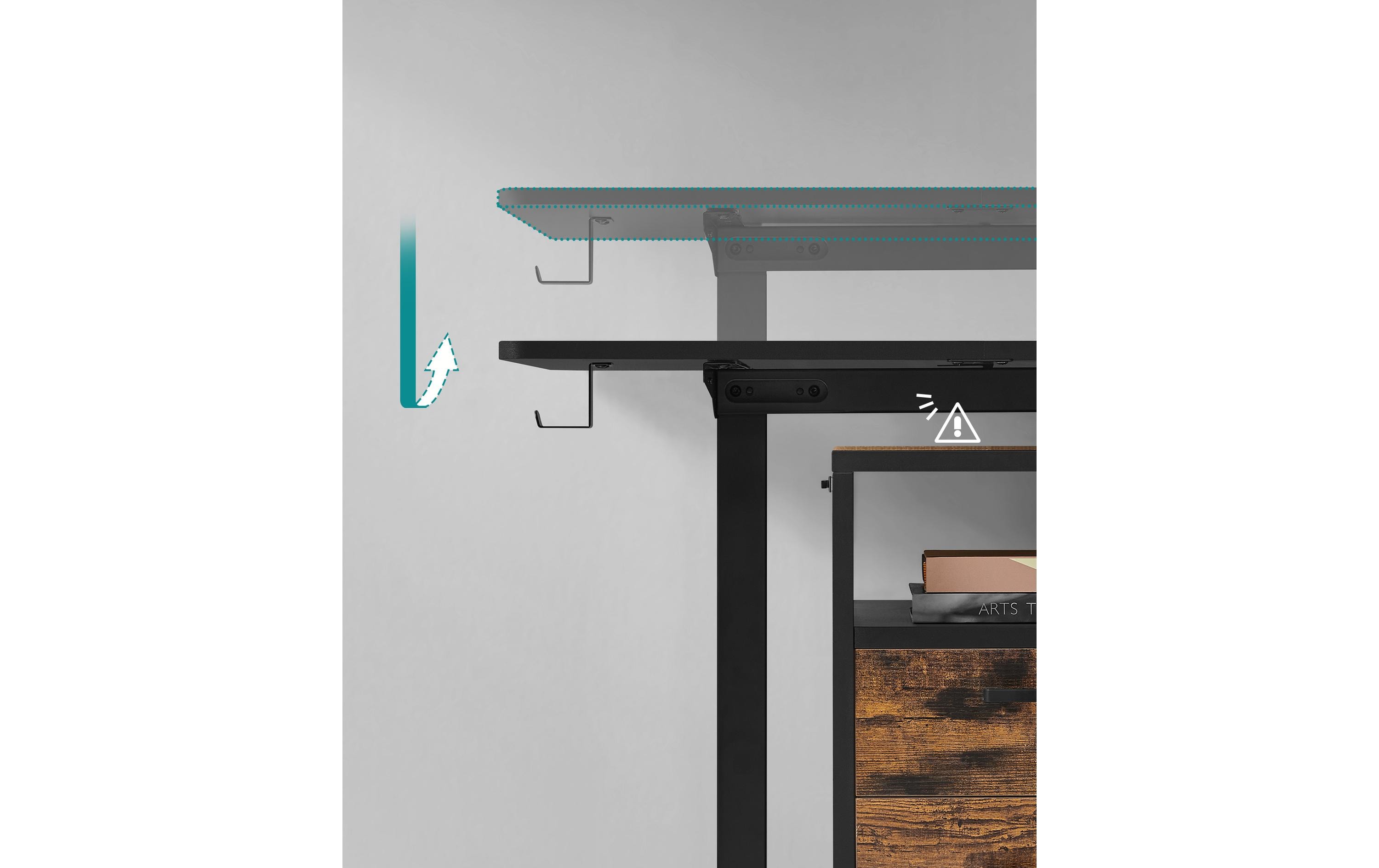 Stehtisch 140 x 60 cm, höhenverstellbar<br>Bürotisch
