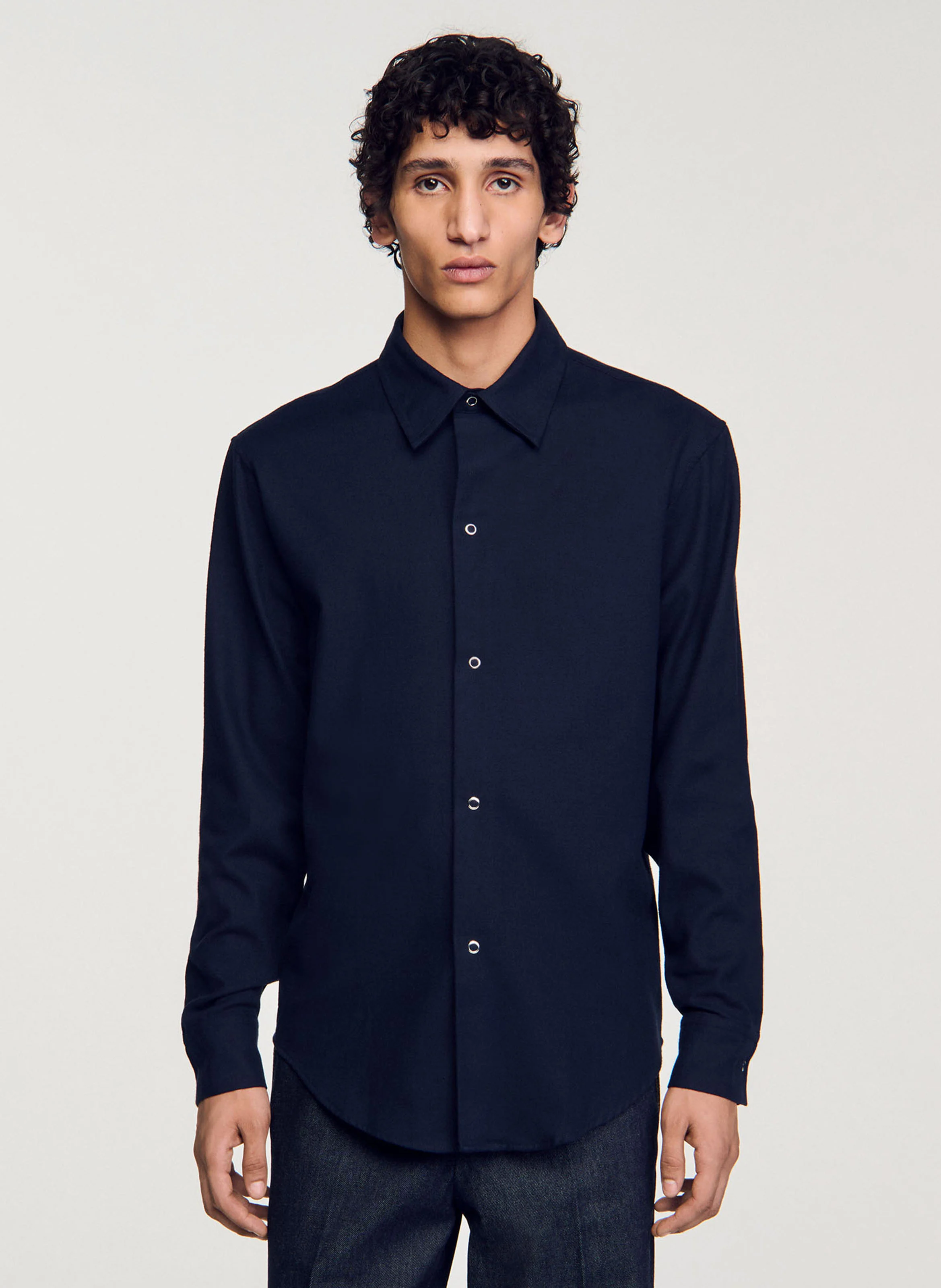 Chemise regular col classique| Bleu