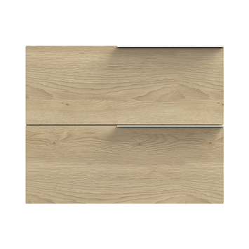Tiger badmeubelset Pocket 80 cm met 2 lades Naturel Eik incl. looppoten
