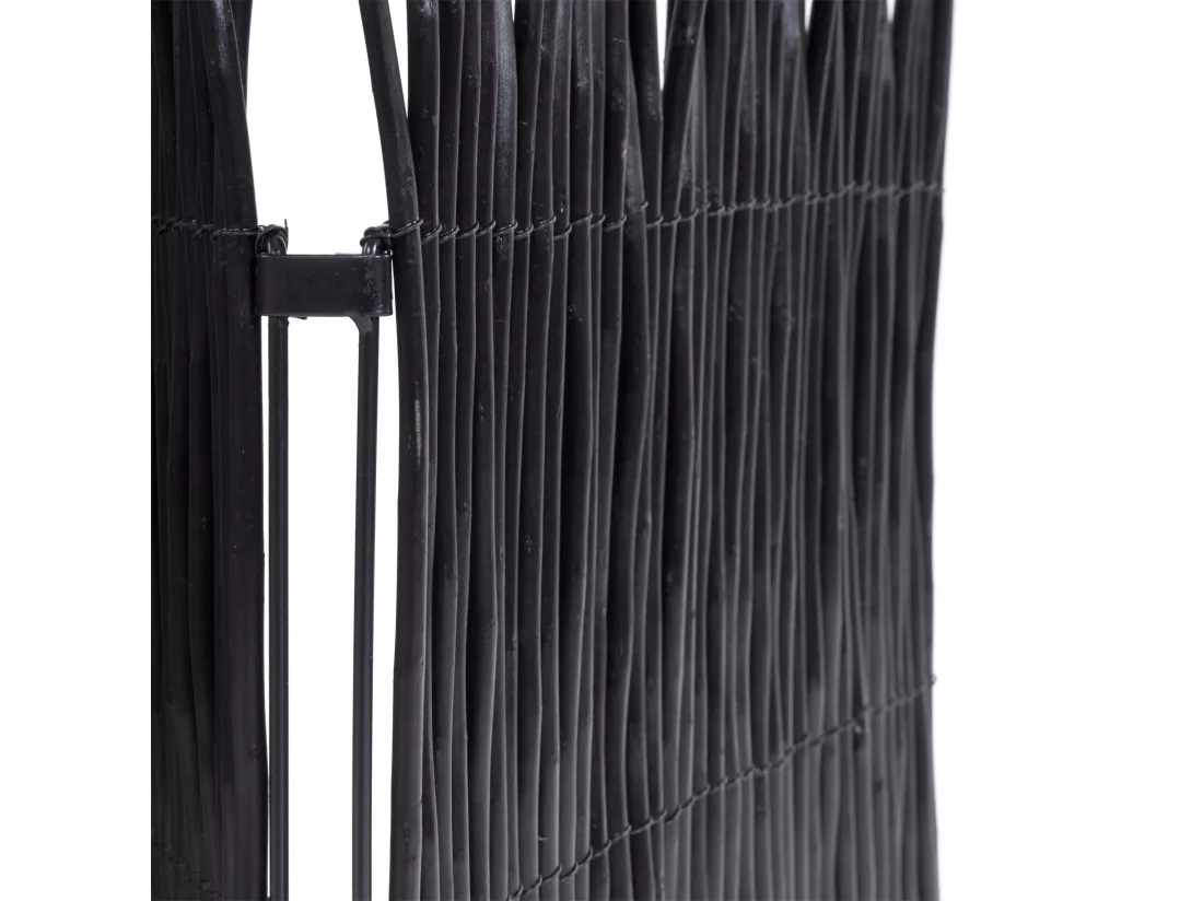 PARAVENT Vague 3 Branches de saule schwarz