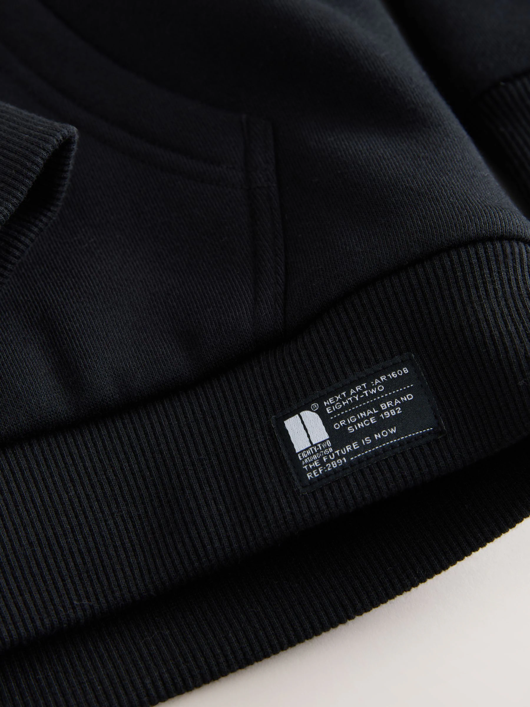 Zwart - Borg Fleece Zip Through Hoodie (3-16yrs)