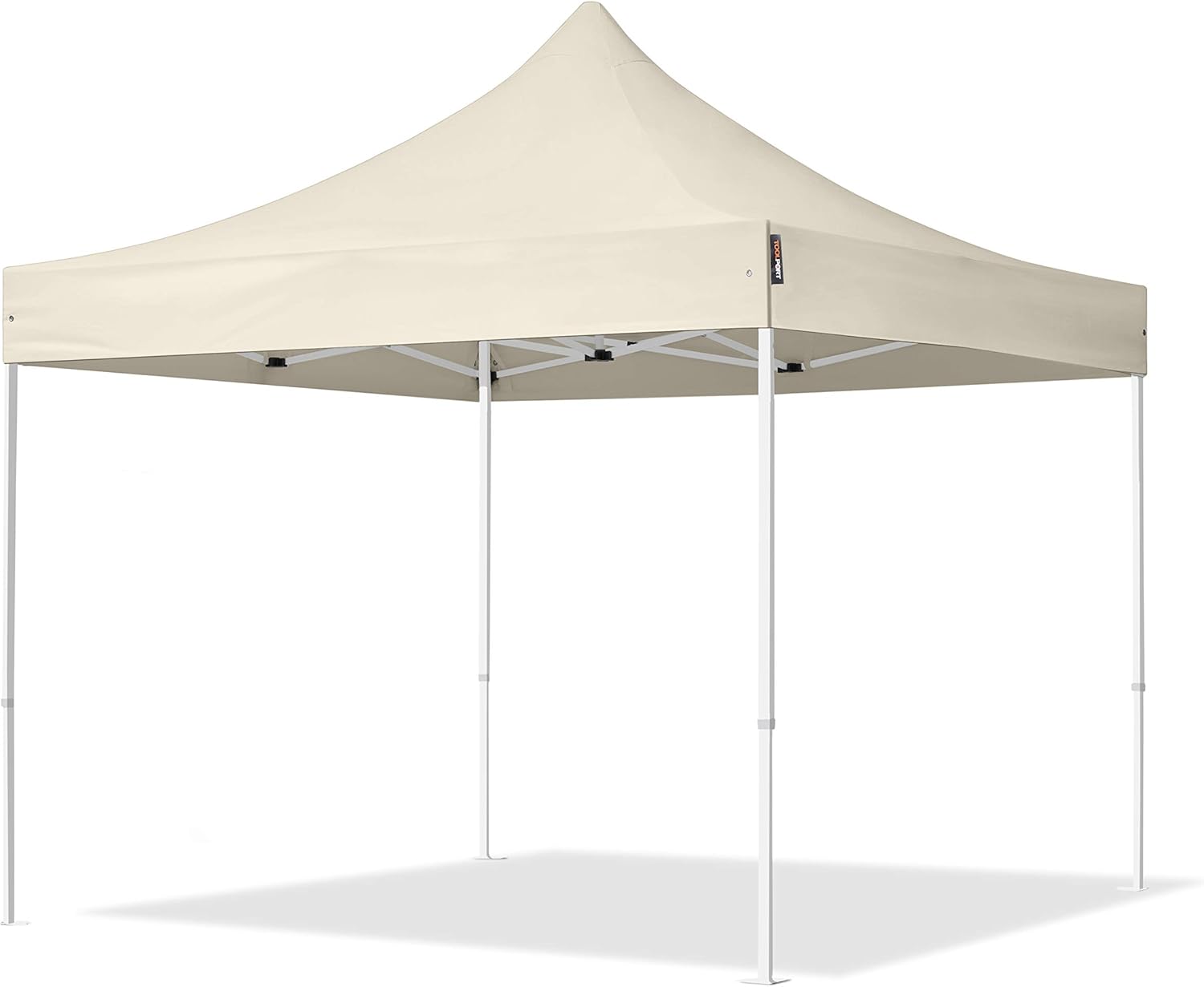 TOOLPORT 3x3m Pavillon Faltpavillon Klappzelt inkl. 4 Seitenteile Stahl Faltzelt Garten Partyzelt Creme