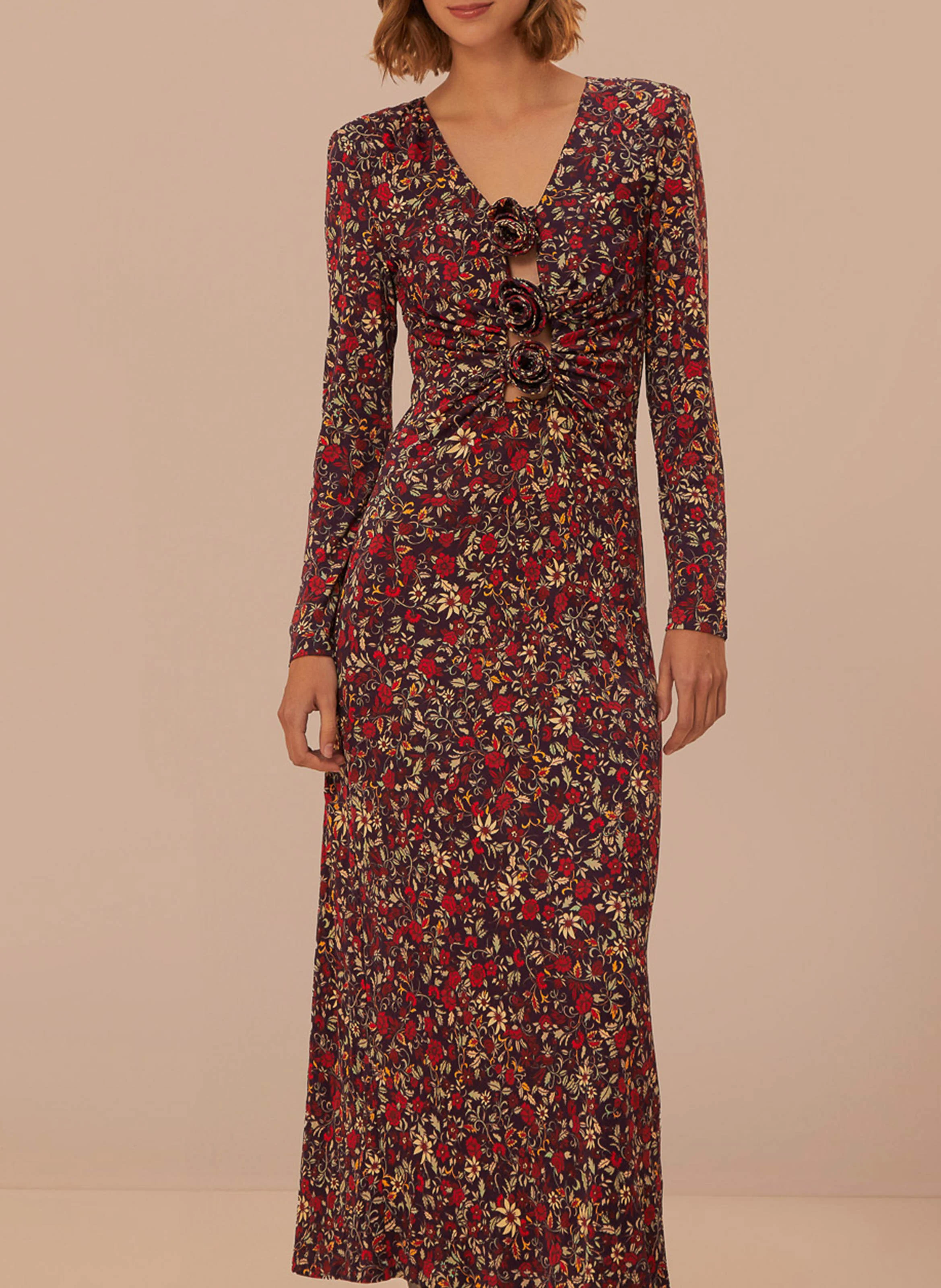 Robe longue imprimée | Multicolore